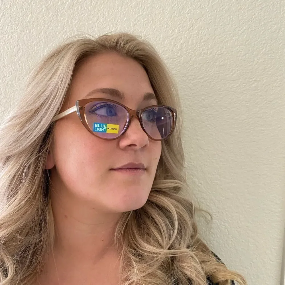 💼Fashion Readers, Plastic Frame Tan/Clear Frames, Neutral, Cat Eye